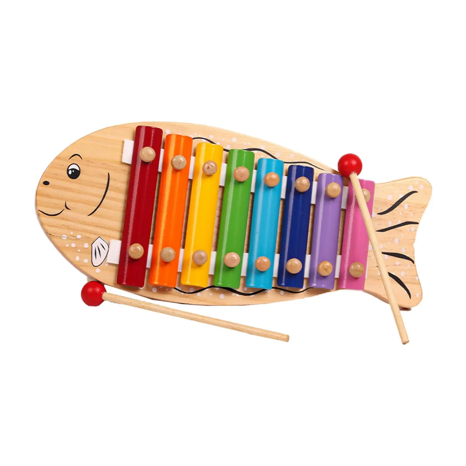 Giocattolo musicale colorato Prescolare Superficie liscia 8 note Glockenspiel Xilofono