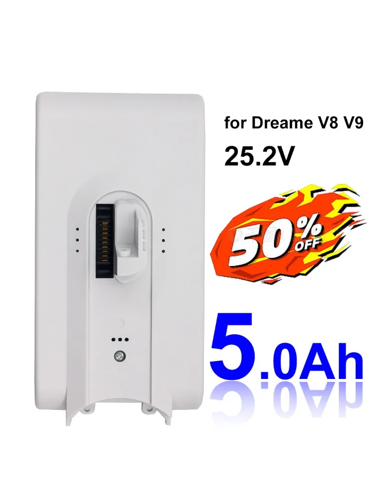 5000mAh pour Xiaomi Dreame V8 V9 V10 25.2V batterie au Lithium de remplacement V9P XR VVN3 VVN4 batterie d'aspirateur sans fil à main