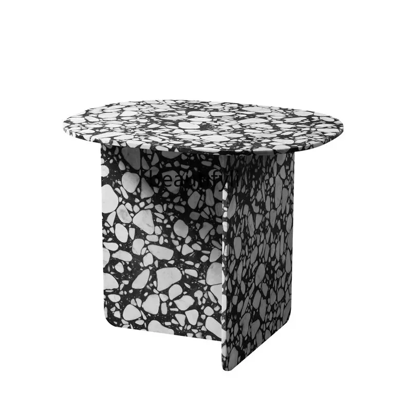 yj Nordic Minimalism Terrazzo Combination Coffee Table Living Room Sofa Modern Minimalist Creative Small Coffee Table