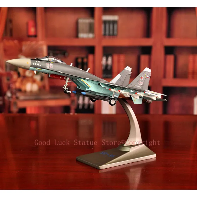 32 CM long Military enthusiast # 1:72 Russia air force modern Simulated aircraft SU-35 Fighter battleplane alloy Model statue
