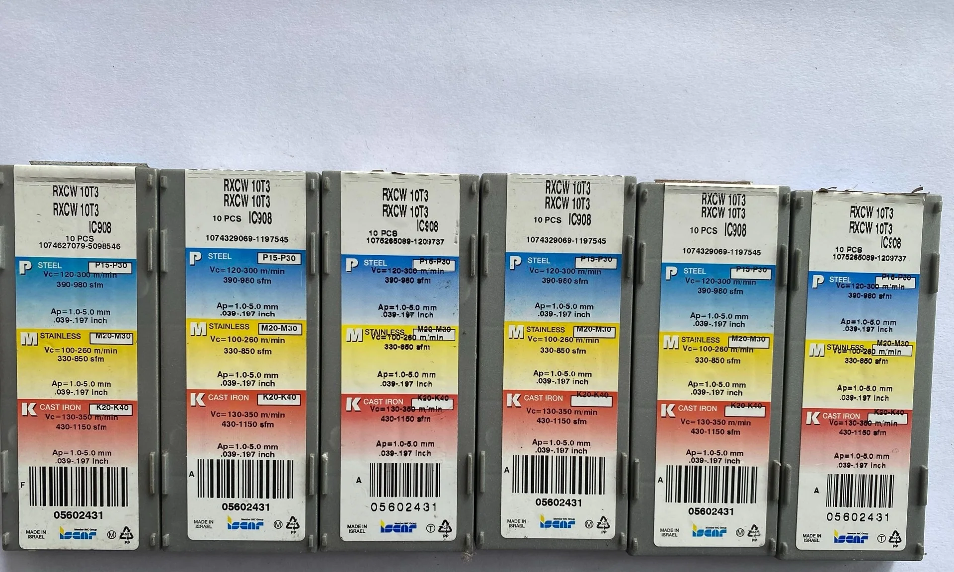 

Hard alloy cutting blades RXCW10T3 IC908