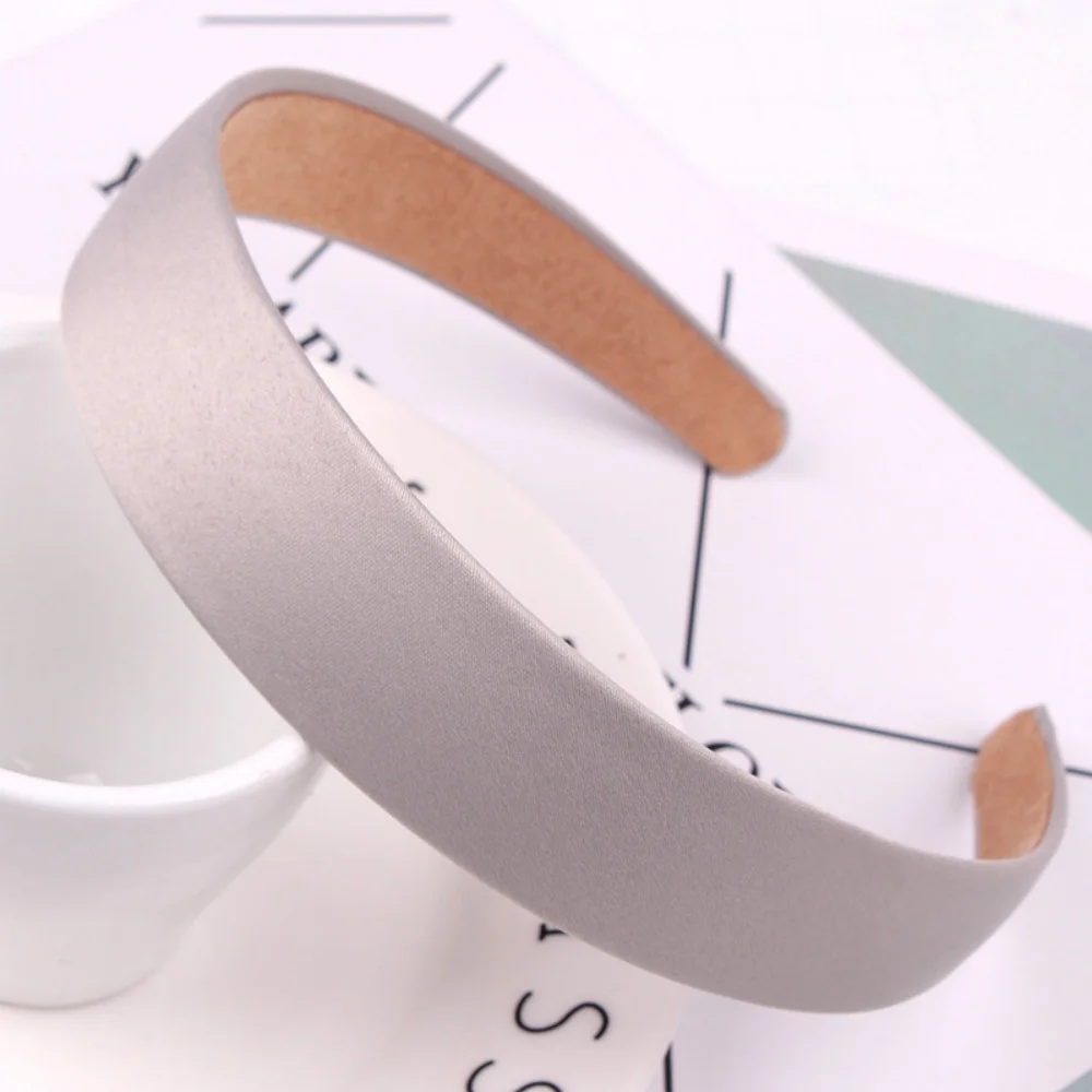 Feste breite Haarbänder für Frauen und Mädchen, Satin-Haarbänder, modisches Stirnband, Haarband für koreanisches Haar-Accessoire, Geschenk – Detail 16