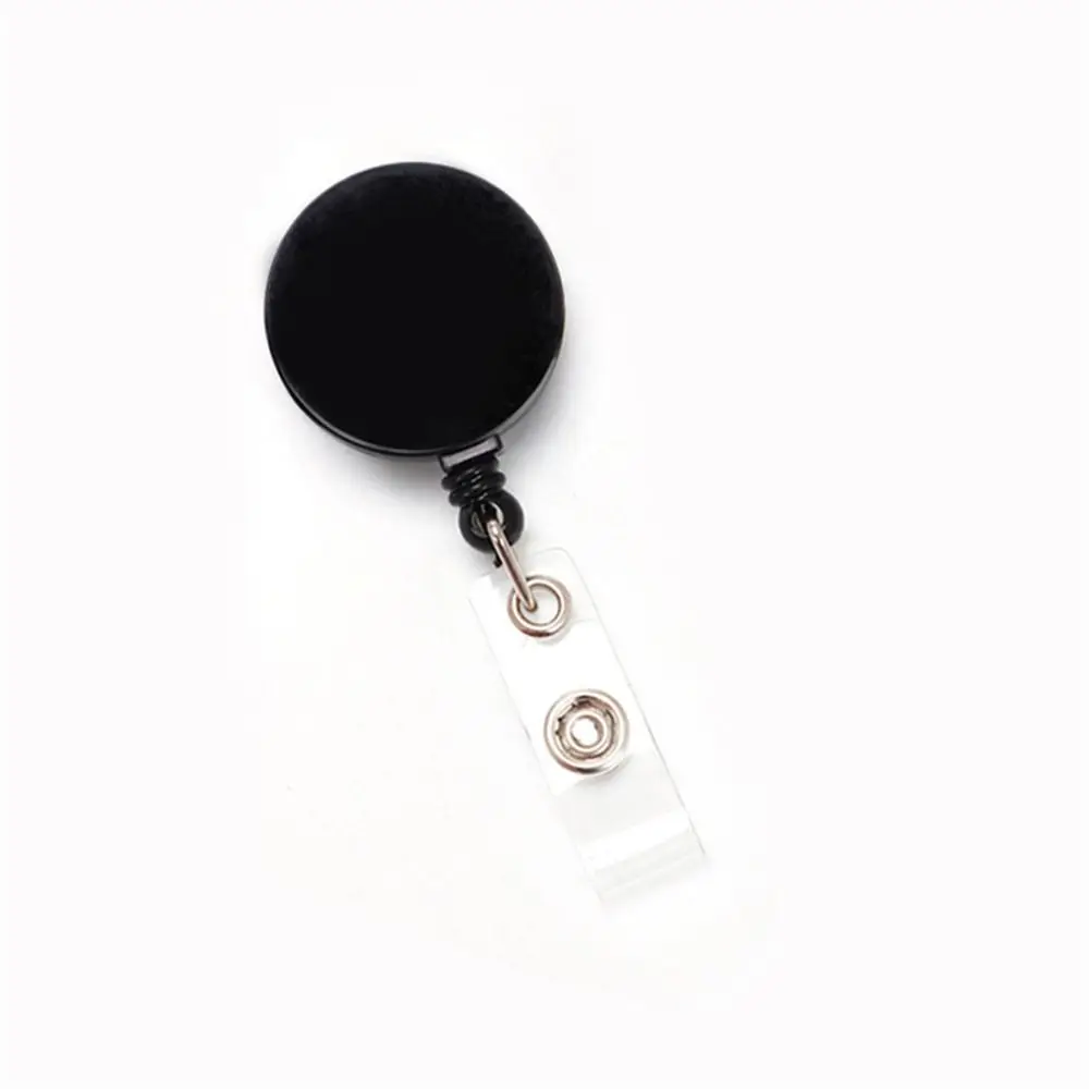 Chest Card Belt Clip Retractable Badge Reels ID Lanyard Anti-Lost Easy-to-pull Buckle Keychain Flat ID Cards Holder Hospital Use