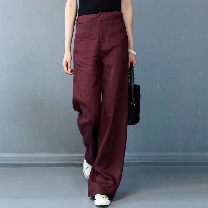 

Spring Summer New Women's Loose Slim Casual Cotton Pants Commute Sle Mid-Low Waist PVC Material Other Material 00%