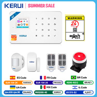 KERUI Security Alarm System Kit W184 4G WIFI GSM Alarm Wireless Home Tuya Smart APP Control Motion Sensor Burglar Support Alexa