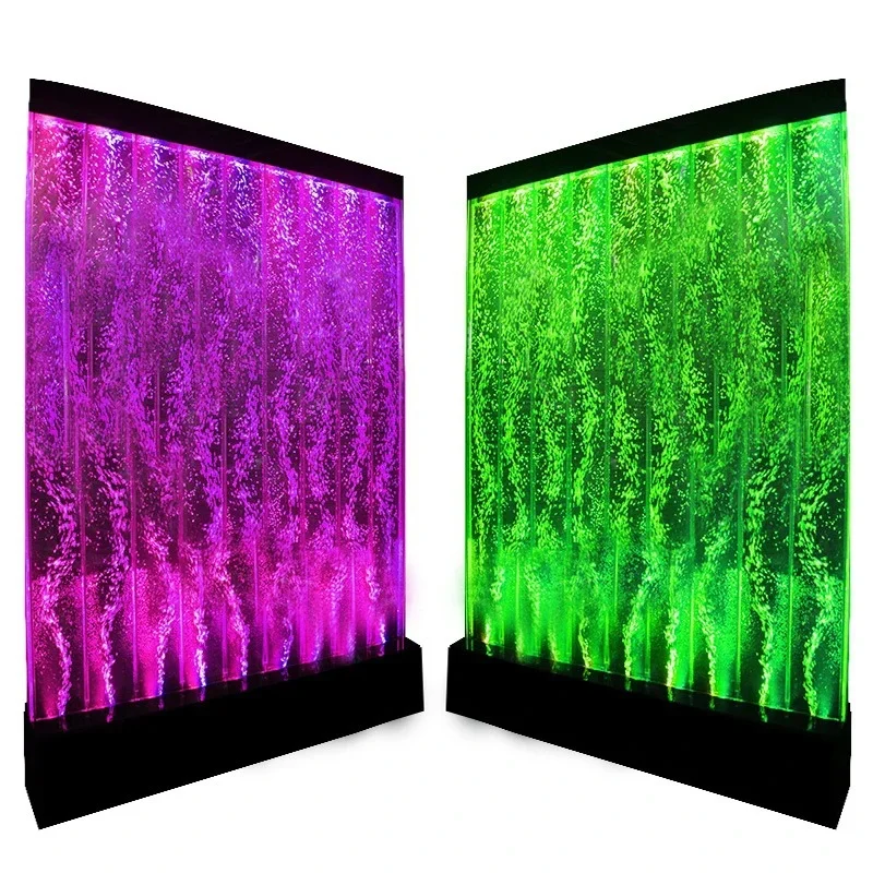 custom.Indoor RGB Color-changing Acrylic Wall Panel Large Fountain Room Divider Home Decor Bubble Wall