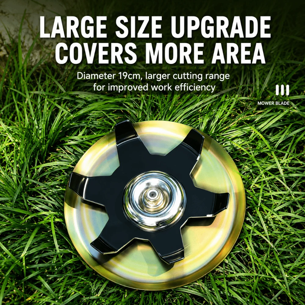 Metal Disc Trimmer Head Impact Resistant 6/2 Tooth Grass Trimmer Head Multi-functional Dual Use Trimmer Blade Disc Garden Work