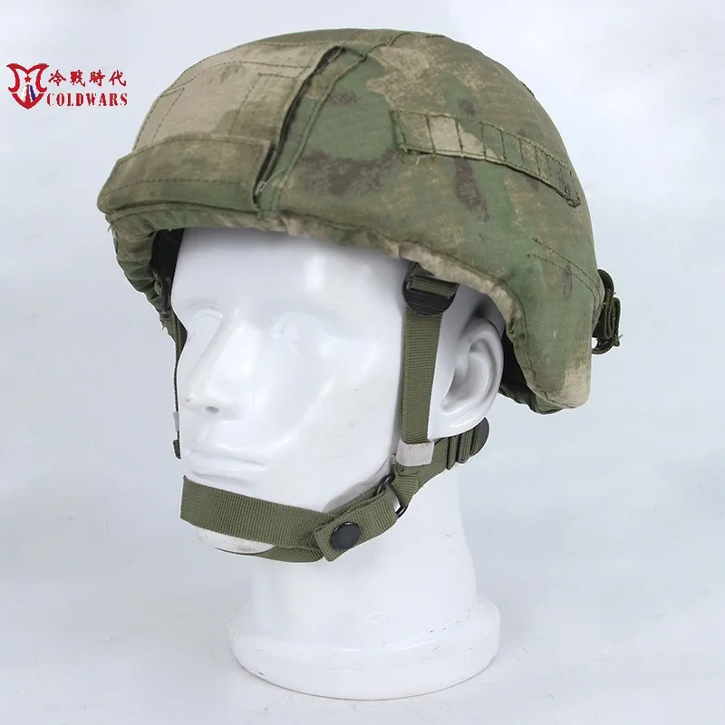 Russian 6b47 Helmet Mox Green Ruins Camouflage Helmet Cover Windproof Ear Protection Version