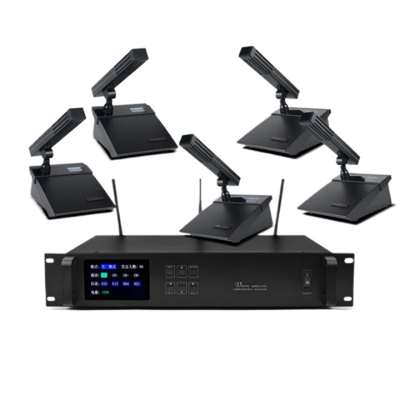 

Wireless hand-in-hand conference microphone system