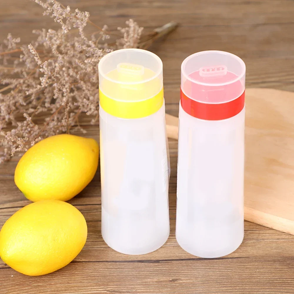 New Salad Oil Bottle with 4 Holes Squeeze Type Salad Dressing Container Bottle Edible Seasoning Organizer Kitchen Accessories