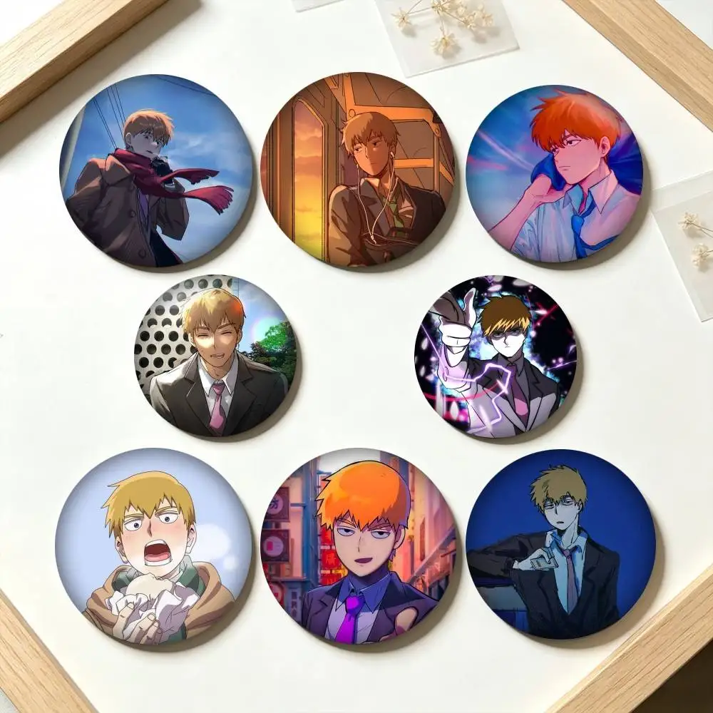 A-Arataka Reigen Mob Psycho 100  25mm 32mm 44mm 58mm 75mm Brooches Badges Pins for Accessories Gift
