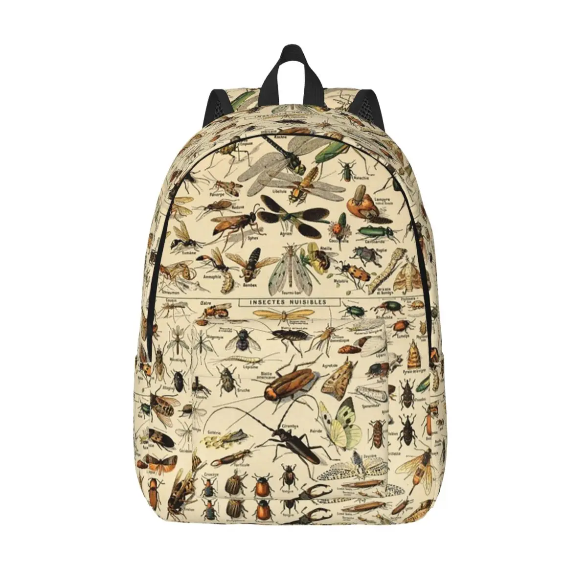 

Insects In French Student Backpack School Bag Hiking Travel Daypack for Boys Girls Bookbag Shoulder Bags