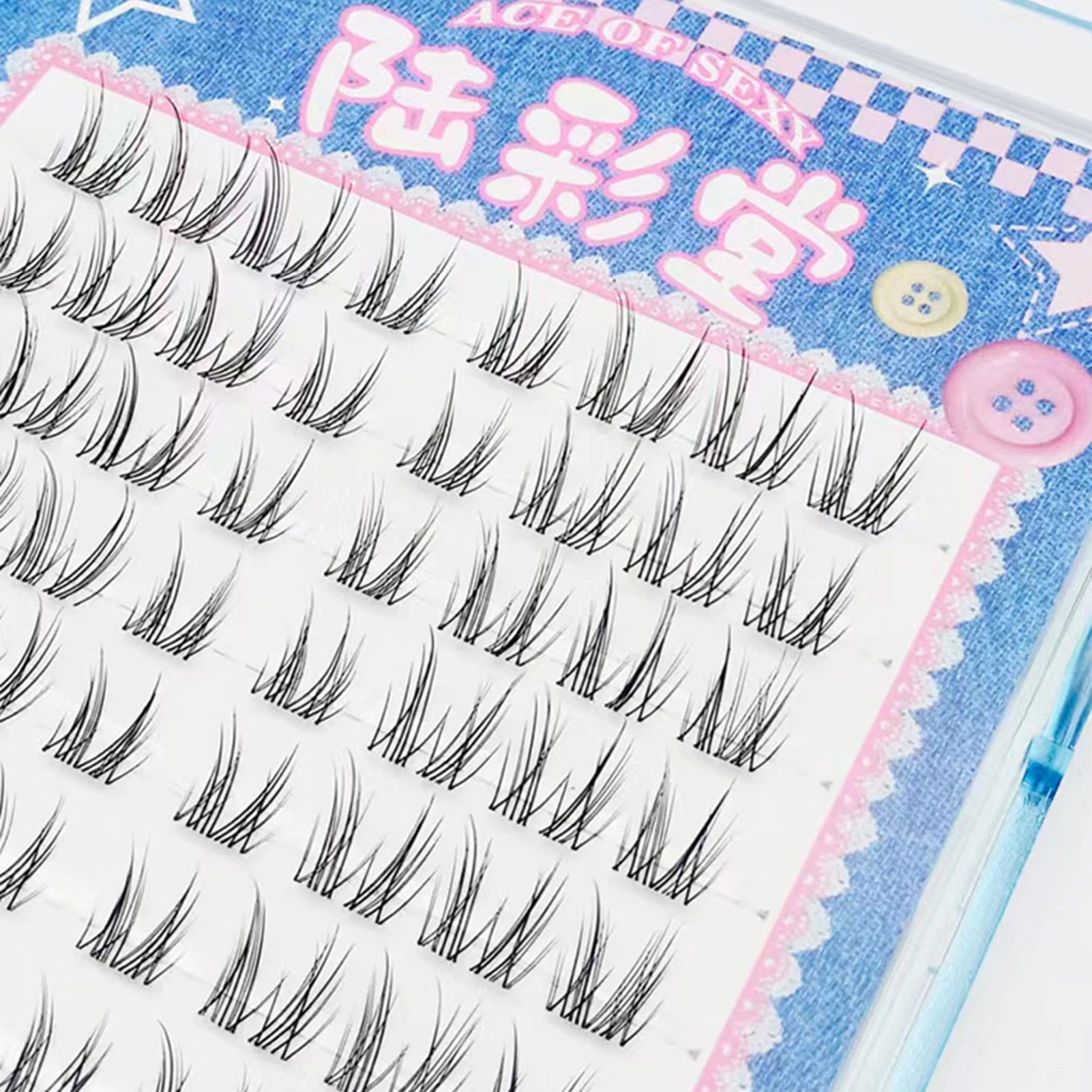Natural False Eyelashes High Volume Lashes 7-13mm Mixed Length Black C Curl Eyelashes for Everyday Wear and Photography Use