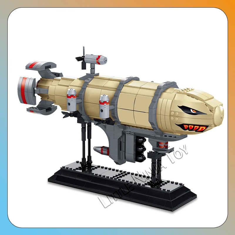 81017 Military tank airship ornaments, children's and boys' building block assembly toys, model gifts