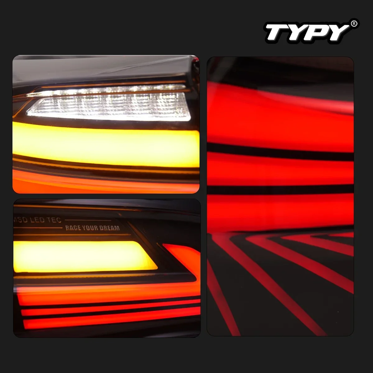 TYPY Dynamic Signal Head Lamp Automotive Accessories Upgrade Modified New LED For Tesla Model 3/Y 2019-2022 Headlights