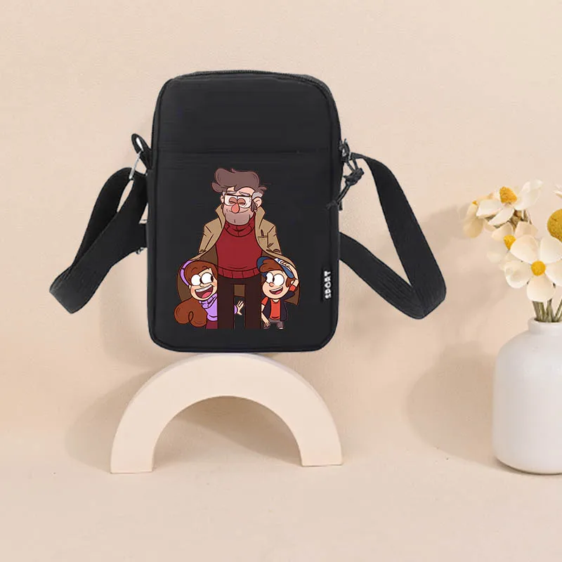 Gravity Falls New Mobile Phone Bag Ladies Crossbody Simple Mini Satchel Shoulder Coin Bag Vertical Handbag Women's Messenger Bag