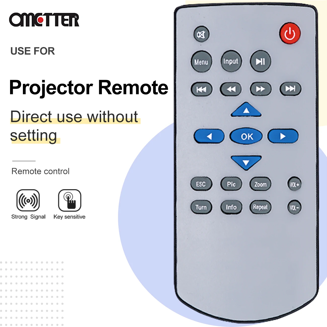 New Remote Control Replace for UNIC projector UC28 UC30 UC40 UC50 UC46 UC80 controller