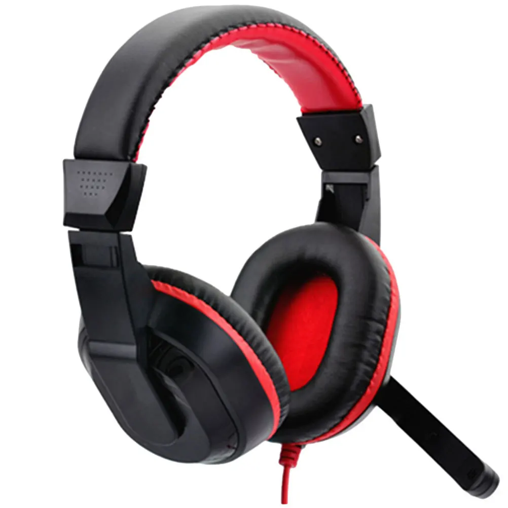 

Headphones with Mic Headset for Computer Gaming Adjustable Desktop Headsets Red