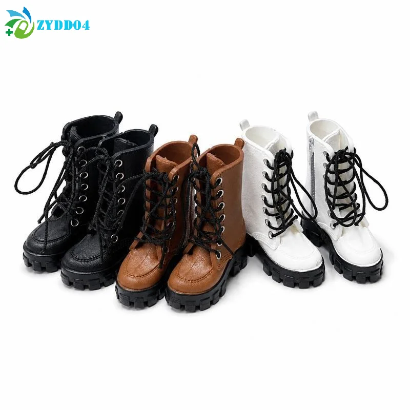 ●1:8  Doll Shoes High Heel Ankle Boots, Platform Punk Boots for Ob22 Fashionable Footwear Doll Accessories