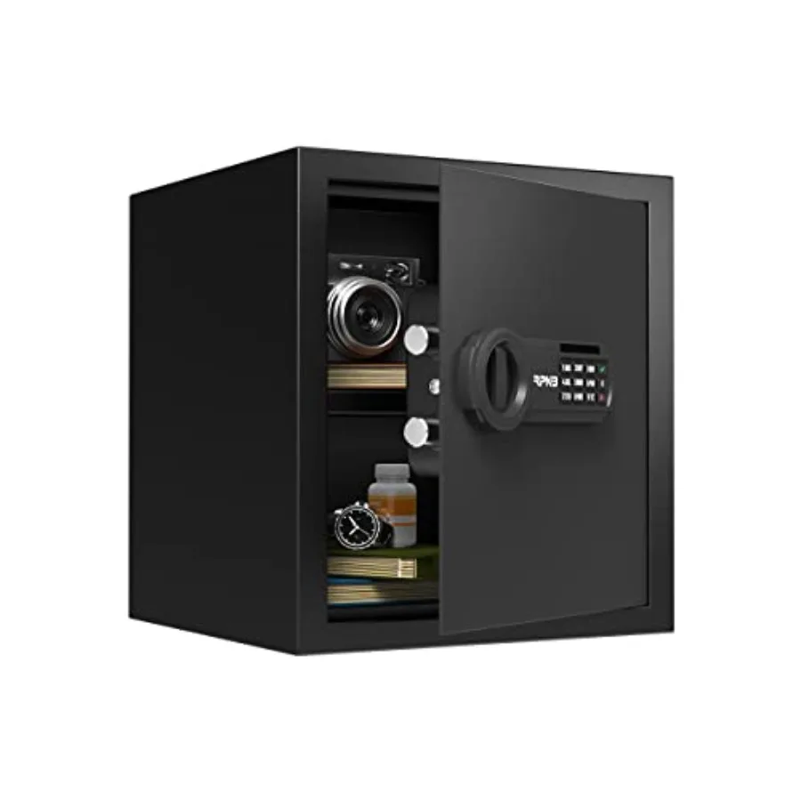 

Сейф-кейс Deluxe с цифровой клавиатурой, из стального сплава, маленький, с кодовым замком, идеально подходит для дома, офиса, отеля, бизнеса, хранения ценностей