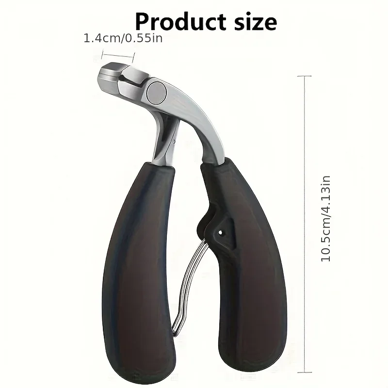 

Профессиональные кусачки для ногтей из нержавеющей стали для толстых ногтей с длинной ручкой, без брызг, с наклонным лезвием, точное обрезка