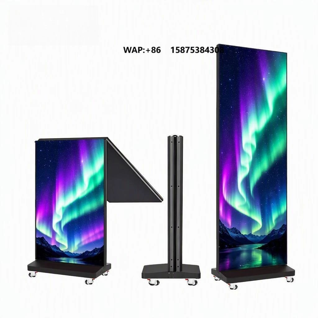 Ultra Thin High Definition P2 P2.5 Indoor Stand Portable Foldable Led Screen Retail Store Digital Led Poster Display