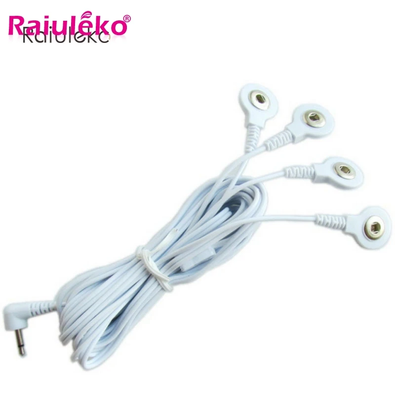 

DC 2.5mm 2 4 Pin Plug Connecting TENS Electrode Lead Wires Conductive Line Massager Cables for Electrodes Pads Therapy Massager