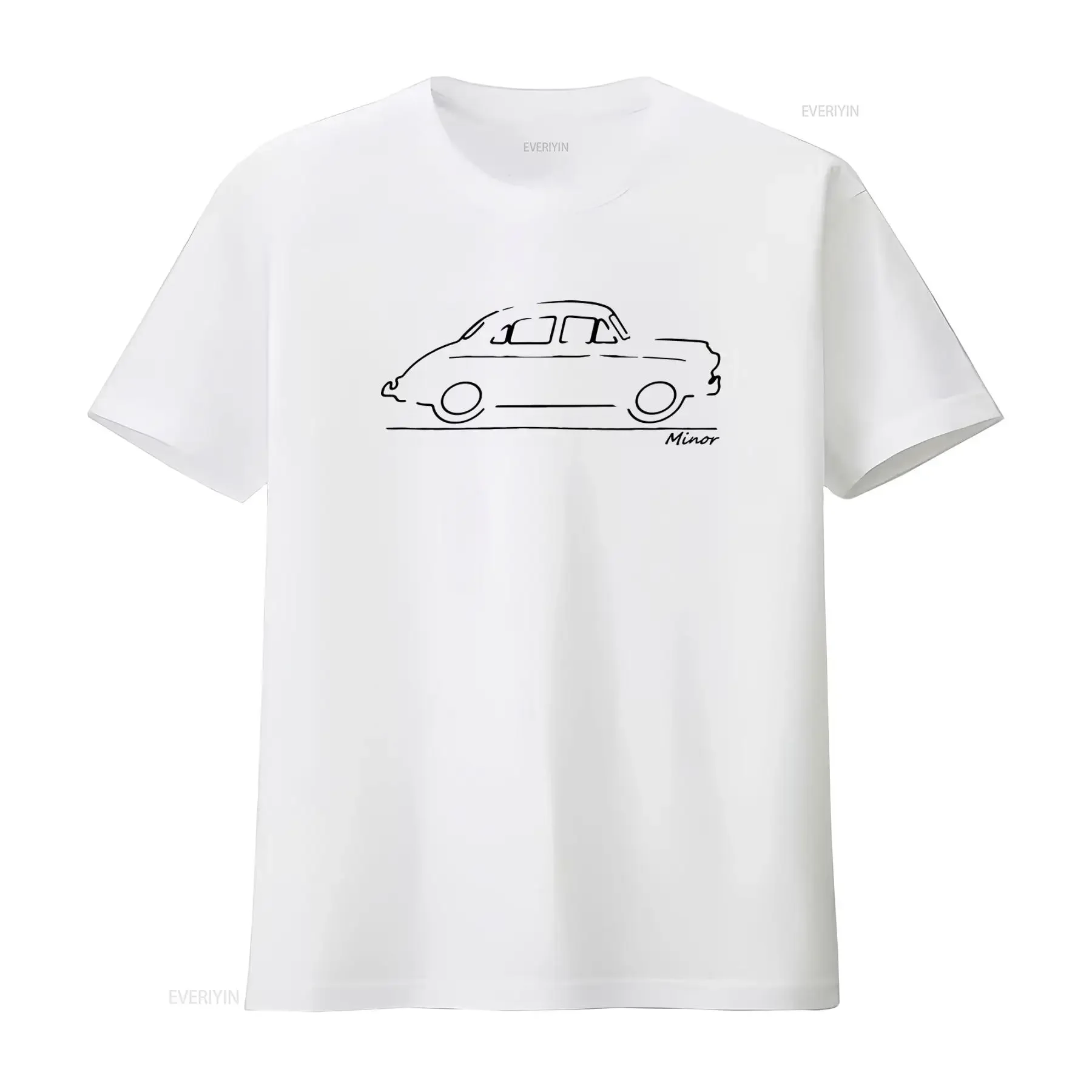 Unique Original Art Sketch Classic Car Morris Minor T Shirt for Lovers vintage Washed Unisex streetwear Slightly Comfortable