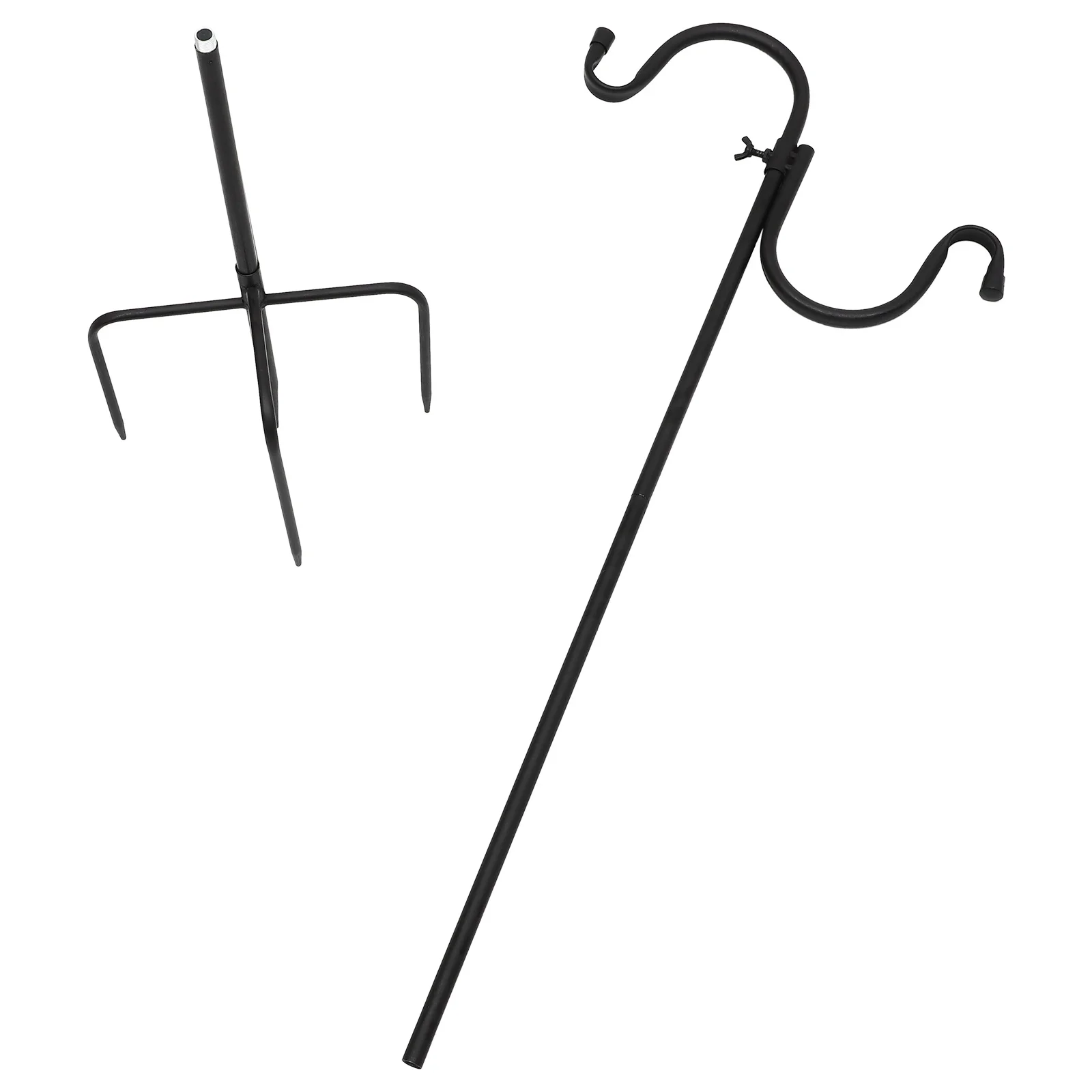 

Garden Shepherd Hook Premium Iron Heavy Duty Multi-Function Ground Hanging Stake for Flower Pots Bird Feeders Solar Lanterns
