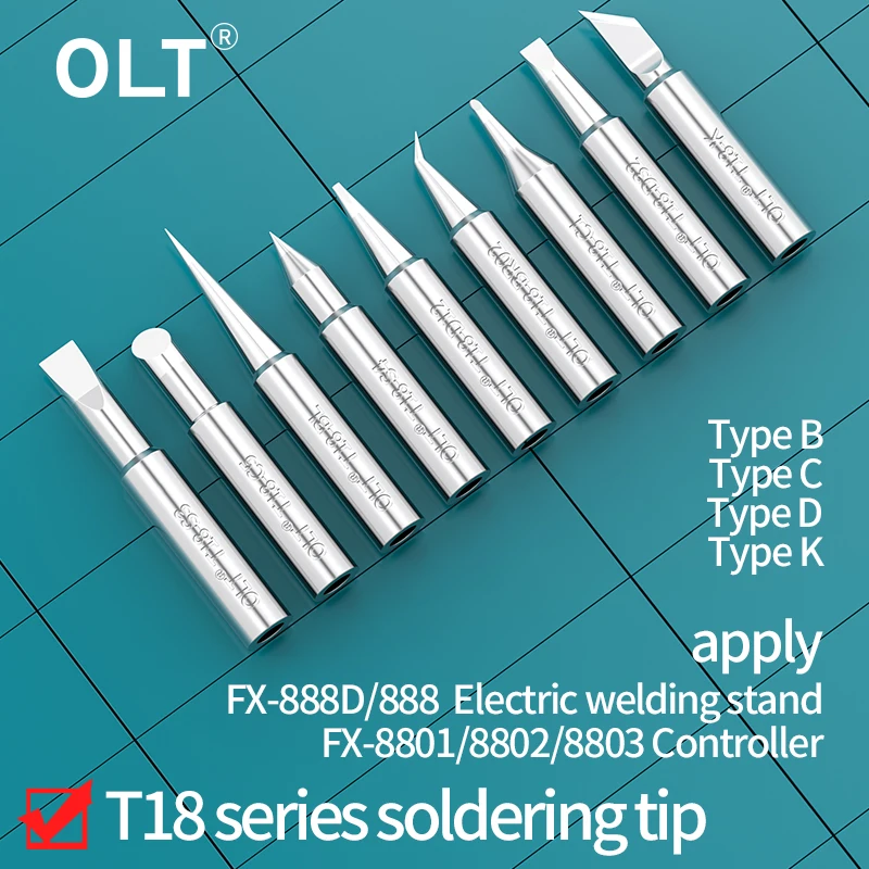 T18 soldering iron tip for HAKKO FX-888D Soldering Station and FX8801 Handle Solder Iron