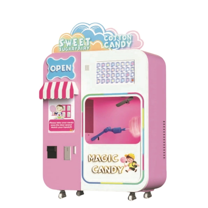 Popular Intelligent Business Vending Machine Automatic Cotton and Candy Machine Making Robot Vending Machine for Shopping Mall