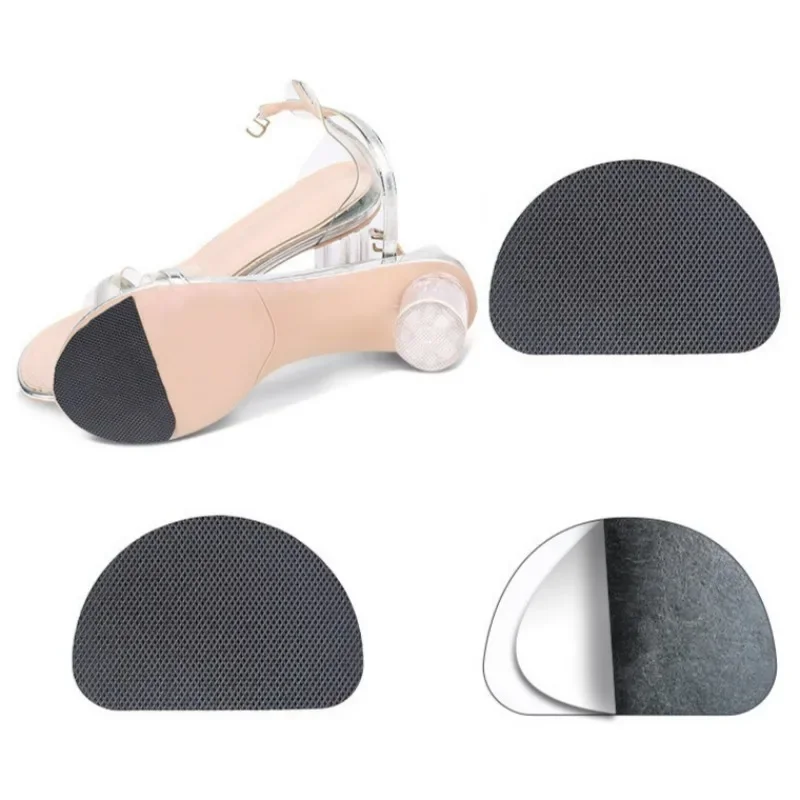 Sole Anti Slip Sticker Half Circle Shoe Bottom Wear Resistant Patch Cuttable Shoe Sole Strong Viscosity Paster Shoe Care Kit