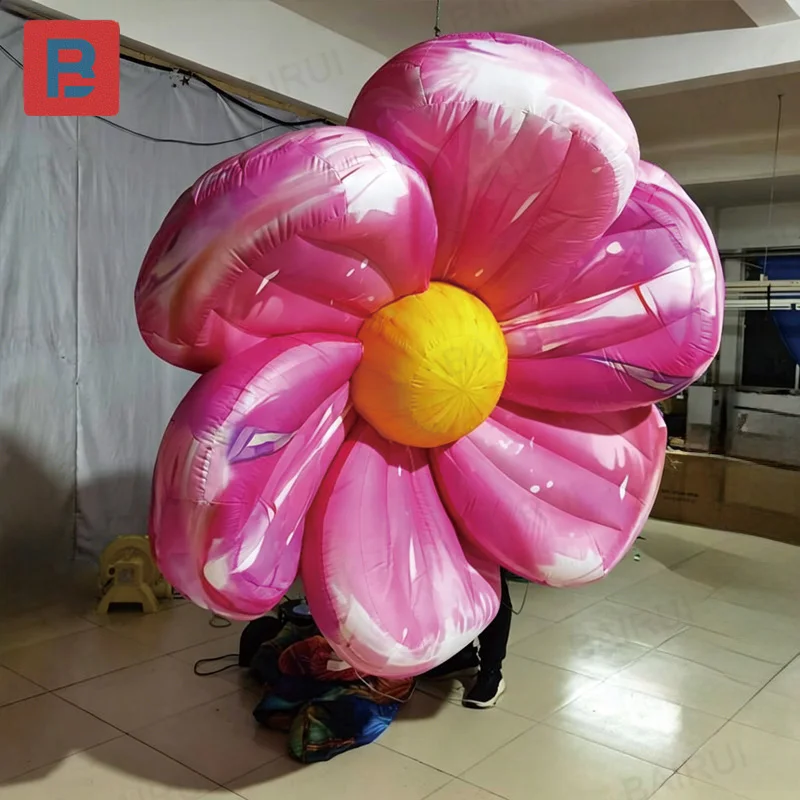 Inflatable pink flowers, inflatable pink blooming flowers - beautiful ceiling decorations for concerts