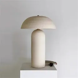 Ceramicah Tera Lamp Retro white mushroom table lamp for Living Room office Bedside Designer lamp adjustable wabi sabi desk lamp