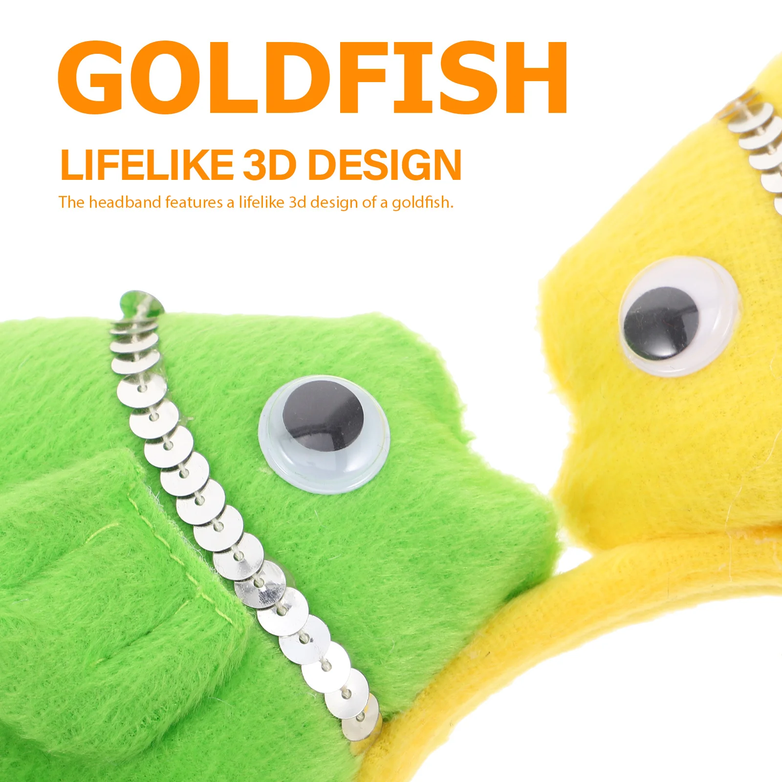 Diadema con forma de pez, bonito disfraz de cumpleaños y Halloween con tema de animales del océano para niños, diadema de criatura marina de ajuste suave y seguro