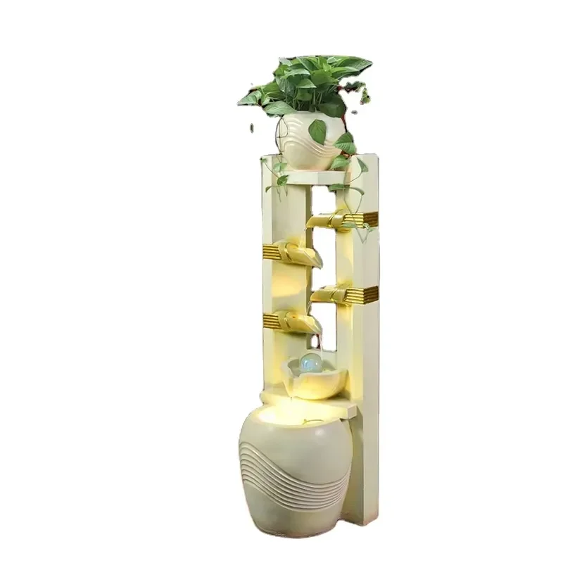 rockery fountain water resin floor lucky ornament living room entrance water feature office