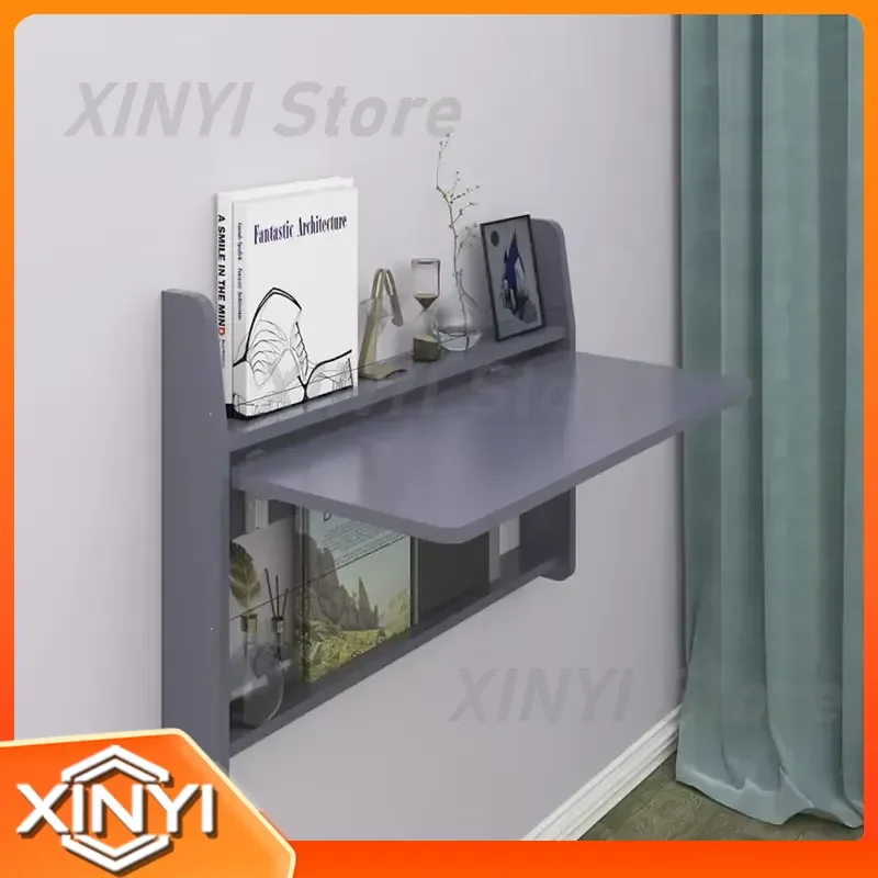 Small Folding Wall Mounted Table for Home Office Dining Study Space Expandable Multi Functional Computer Desk with Storage