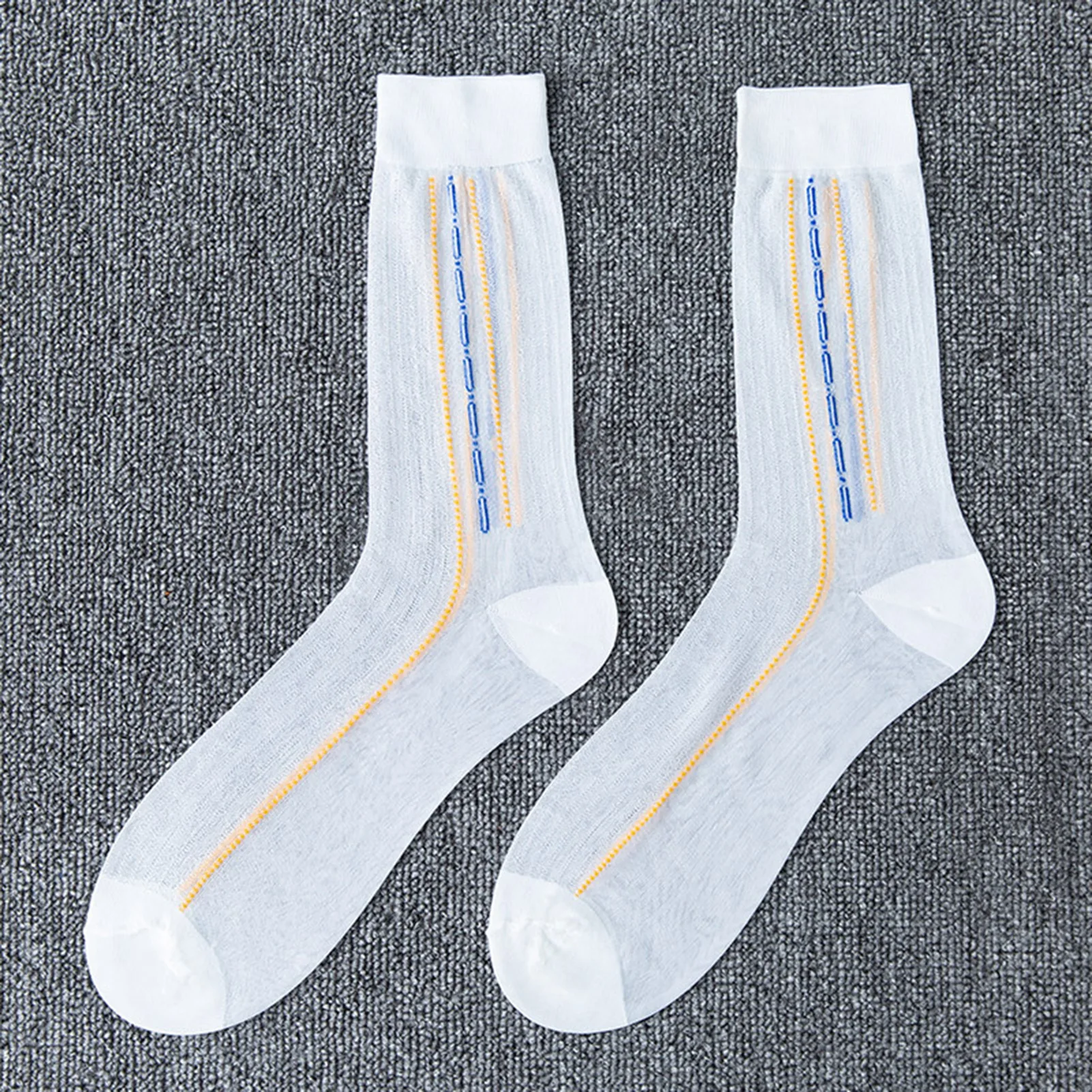 Man's Thin  Calf Socks Sweat Absorption -calf Socks for Shopping Camping Walking