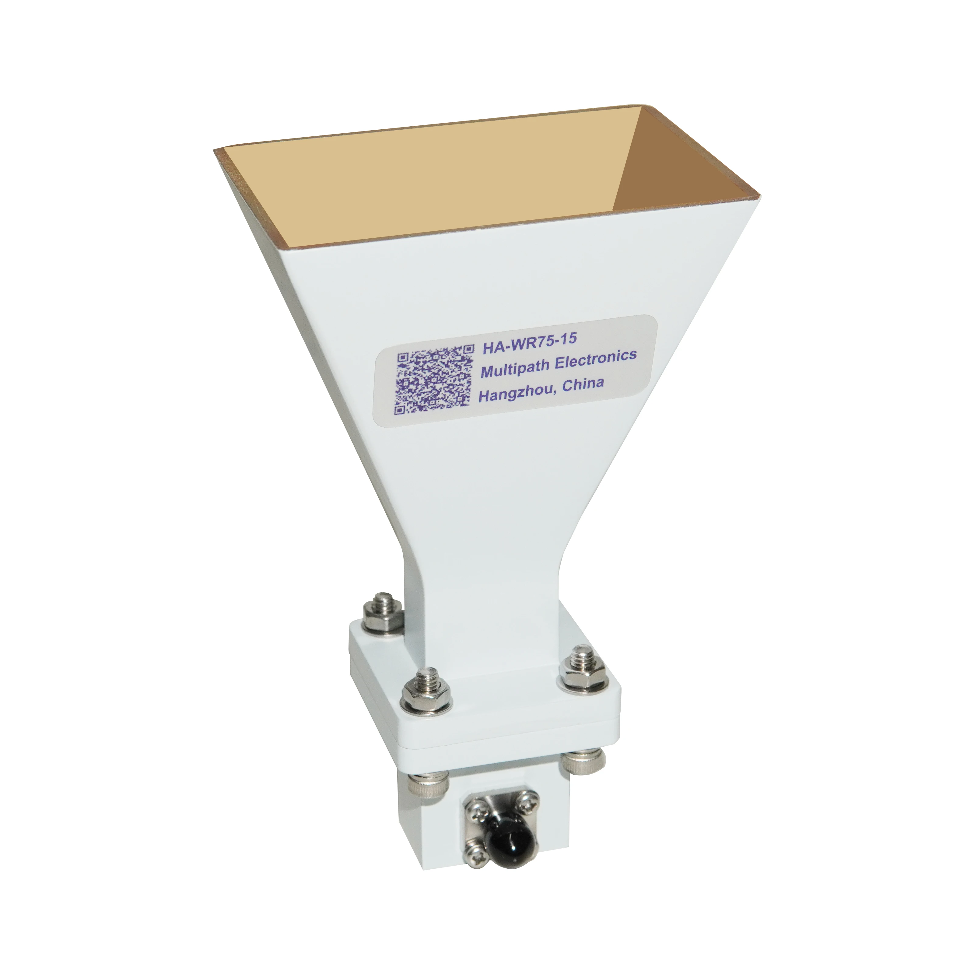 

WR75 Standard Gain Horn Antenna with To Adapters, 9.84-15.0 GHz, 15 dBi Nominal Gain, SMA-F