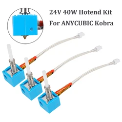 2pcs Kobra Hotend Print Head J-head For ANYCUBIC Kobra Hotend 3D Printer Parts impresora 3d Extruder 24V 40W Cartridge Heater