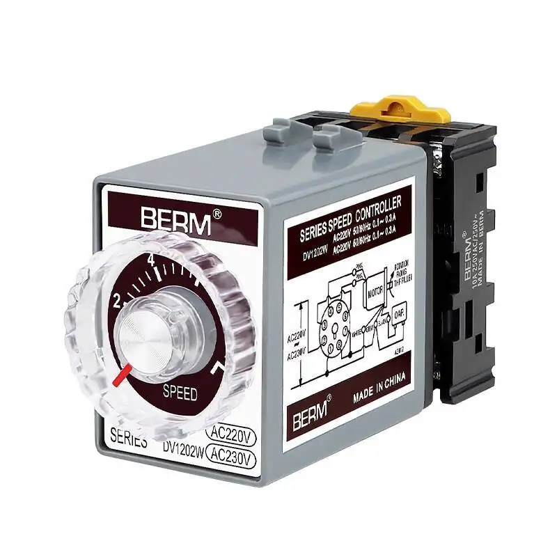 

Регулятор скорости DV1204W DV1202W Регулятор скорости двигателя переменного тока Переключатель управления скоростью 220 В