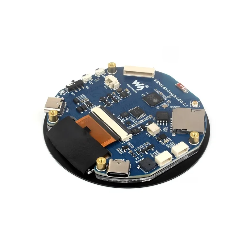 Waveshare ESP32-S3 2.1inch Capacitive Round Display Development Board, 480×480, IPS, 32-Bit LX7 Dual-Core Processor