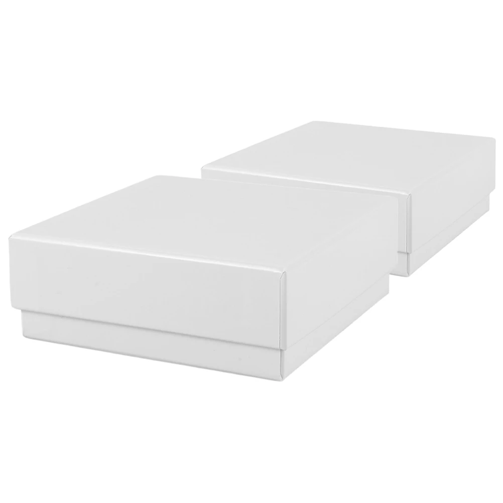 

2 Pcs Freezer Sample Storage Tray Bins with Lids Cover Paper Plastic Test Tubes Container Polypropylene