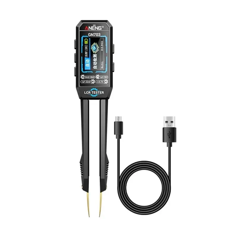 GN703 USB5V/1A Digital LCR Bridge Tweezer Meter Tester For Inductance Capacitance Resistance Diode Measurement Tools