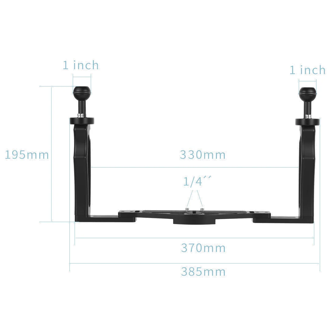 Einstellbare Dual Griff Tablett Stabilisator Halterung für GoPro Canon Sony Fuji SLR Kamera Unterwasser Tauchen Gehäuse Halter Licht Stehen – Detail 10