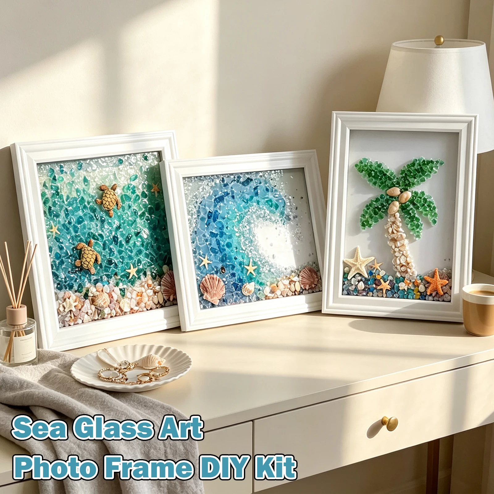 diy-photo-frame-kit-sea-glass-decorative-painting-set-resin-kit-home-decor-beginners-handicraft-gifts-for-adults-birthday