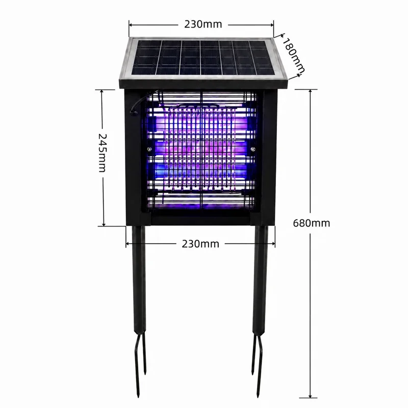 High Power Solar Mosquito Killer Lamp Outdoor Professional Mosquito Killer Waterproof Fly Trap for Farm Backyard Orchard Patio image 6