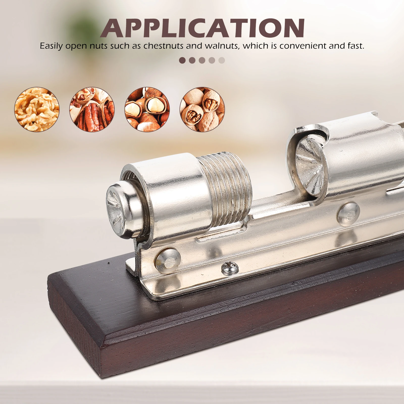 

Stainless Steel Walnut Cracking Tool Household Opener Wear-Resistant Portable Nutcracker Tabletop Daily Use Nut Opening