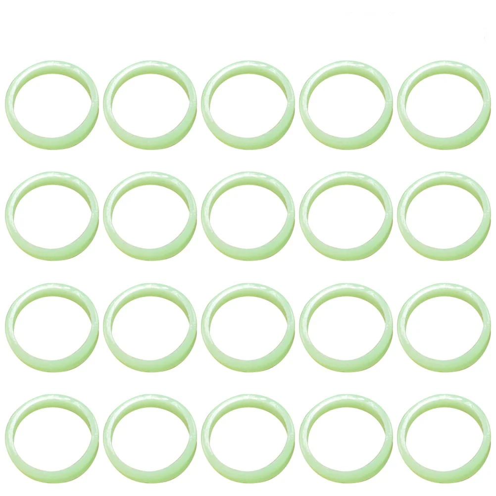 100 Pcs Fluorescence Ring Luminous Party Supplies Finger Decoration Glow-in-the-Dark Rings