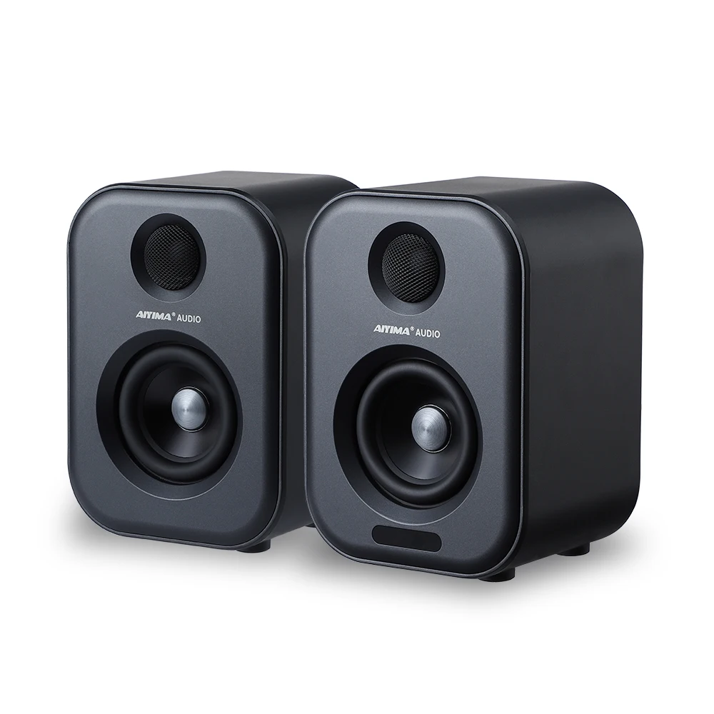 AIYIMA Audio 80W Active Dual-Mode Bookshelf Speakers 3 Inch HiFi Optical Coaxial Bluetooth USB DAC for Home Music System TV PC